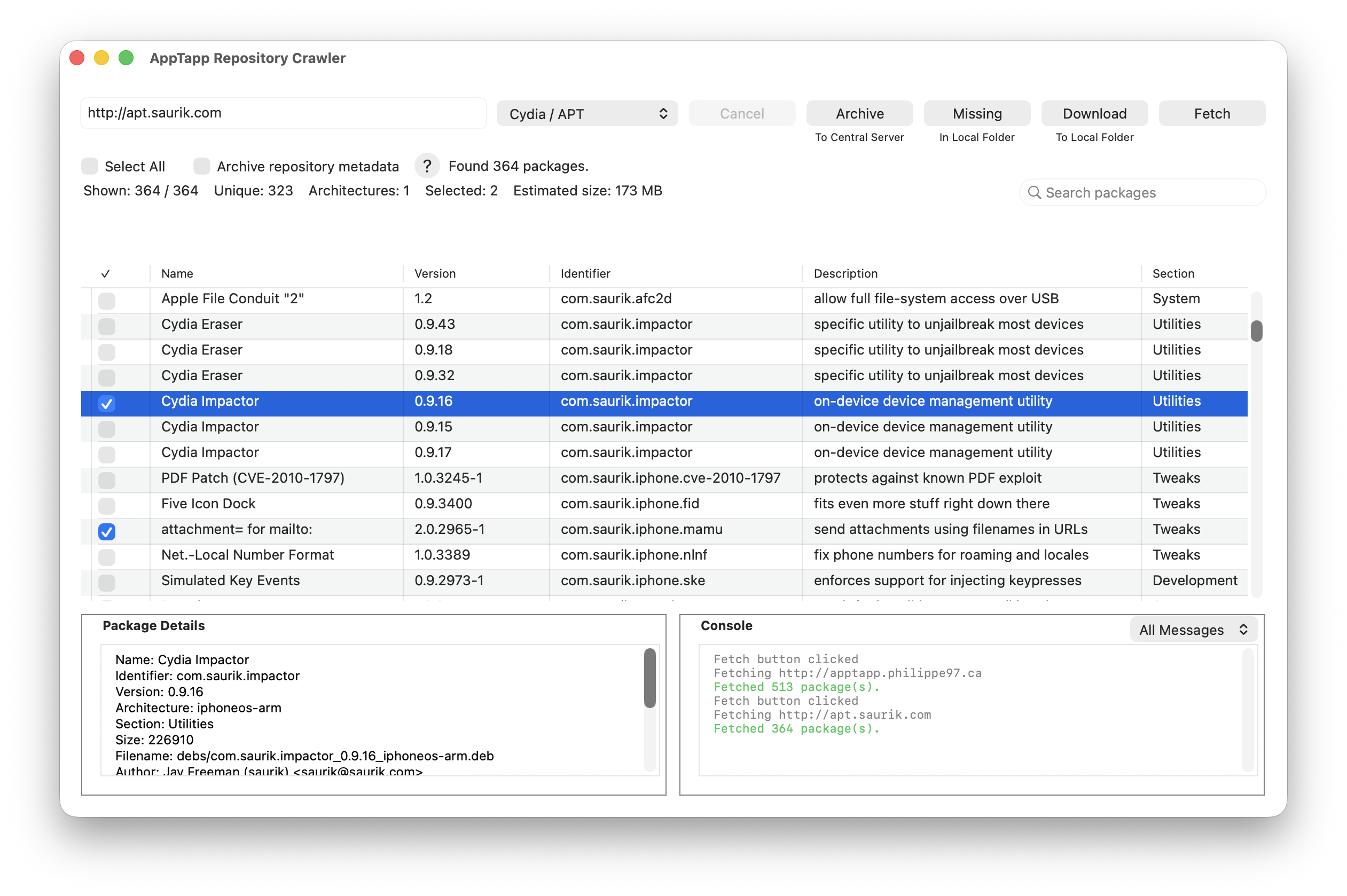 Repository Crawler archive workflow